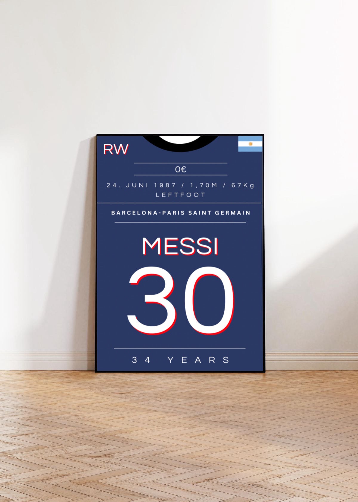 Messi zu Paris Saint Germain | PitchPrint
