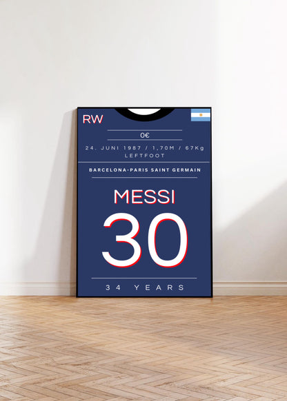 Messi zu Paris Saint Germain | PitchPrint
